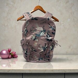 The North Face Women's Floral Backpack - Pink and Blue